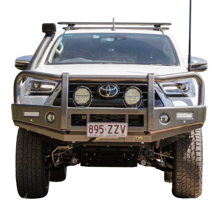 TJM Outback Black Steel Bull Bar | Toyota Hilux 8th-Gen