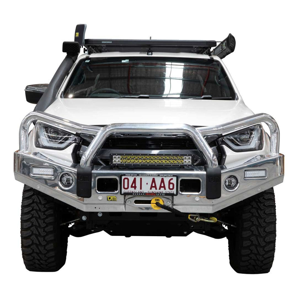 Signature bull bar t15 alloy polished-ISUZU D-MAX RG 08/20-04/24