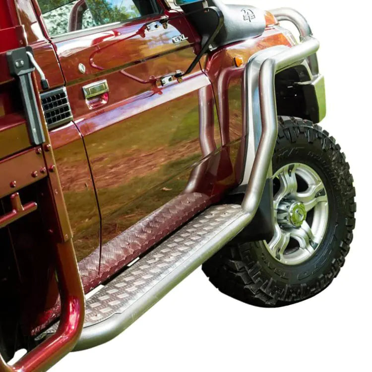TJM Side Steps Modular Steel Sat Black 63mm | TOYOTA LANDCRUISER VDJ79R 09/16-08/22