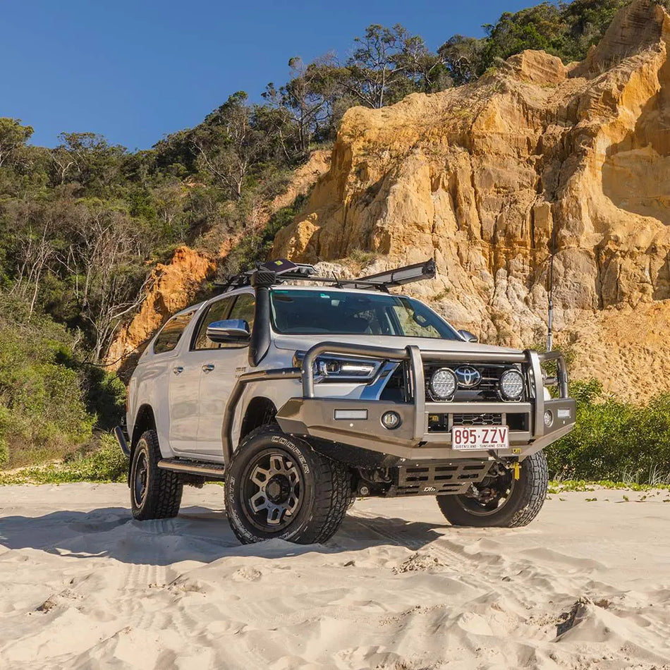 TJM Side Steps Modular Steel Sat Black 63mm | Toyota Hilux 8th Generation